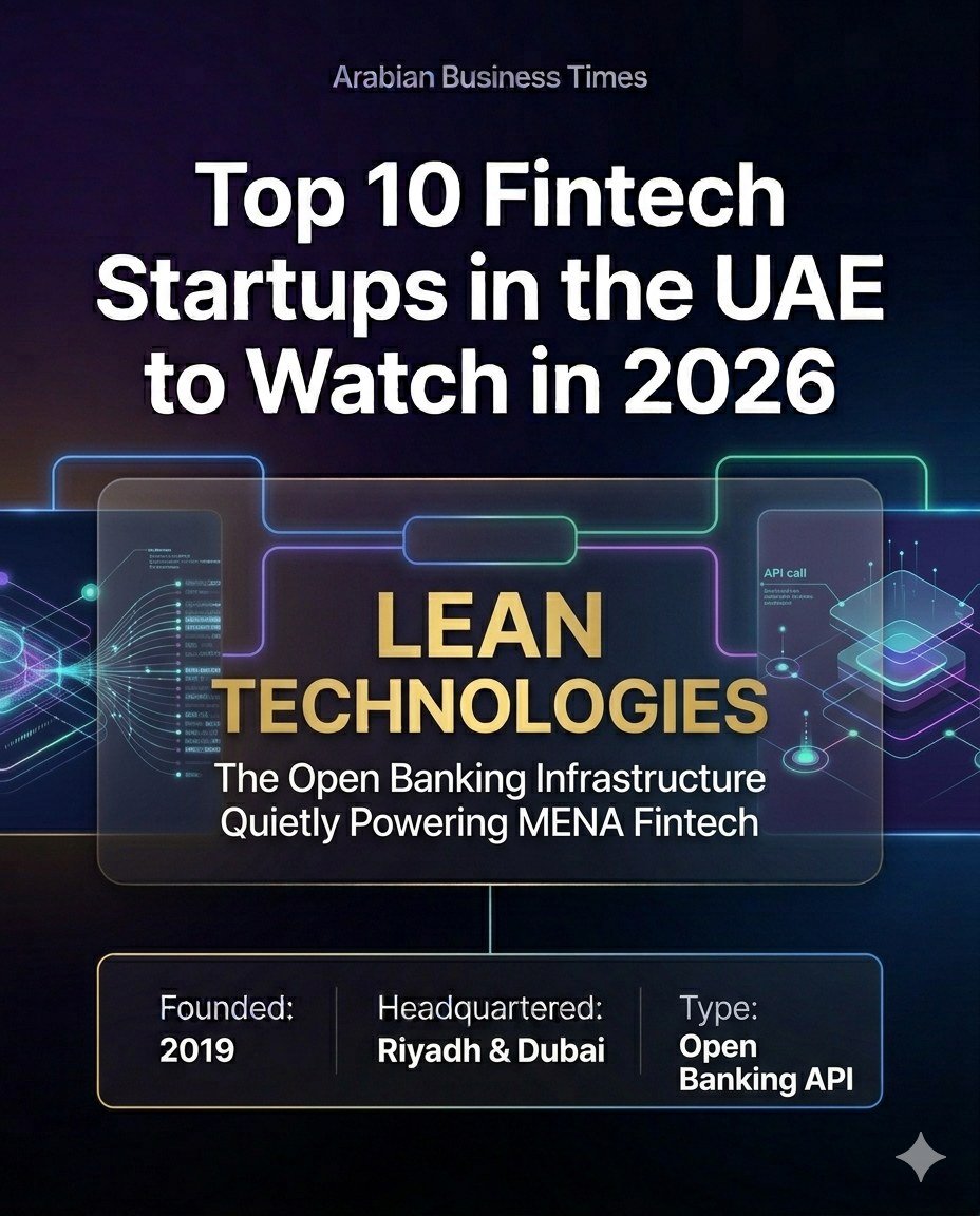 Top 10 Fintech Startups in the UAE You Need to Watch in 2026 12 10. Lean Technologies — The Open Banking Infrastructure Quietly Powering MENA Fintech
