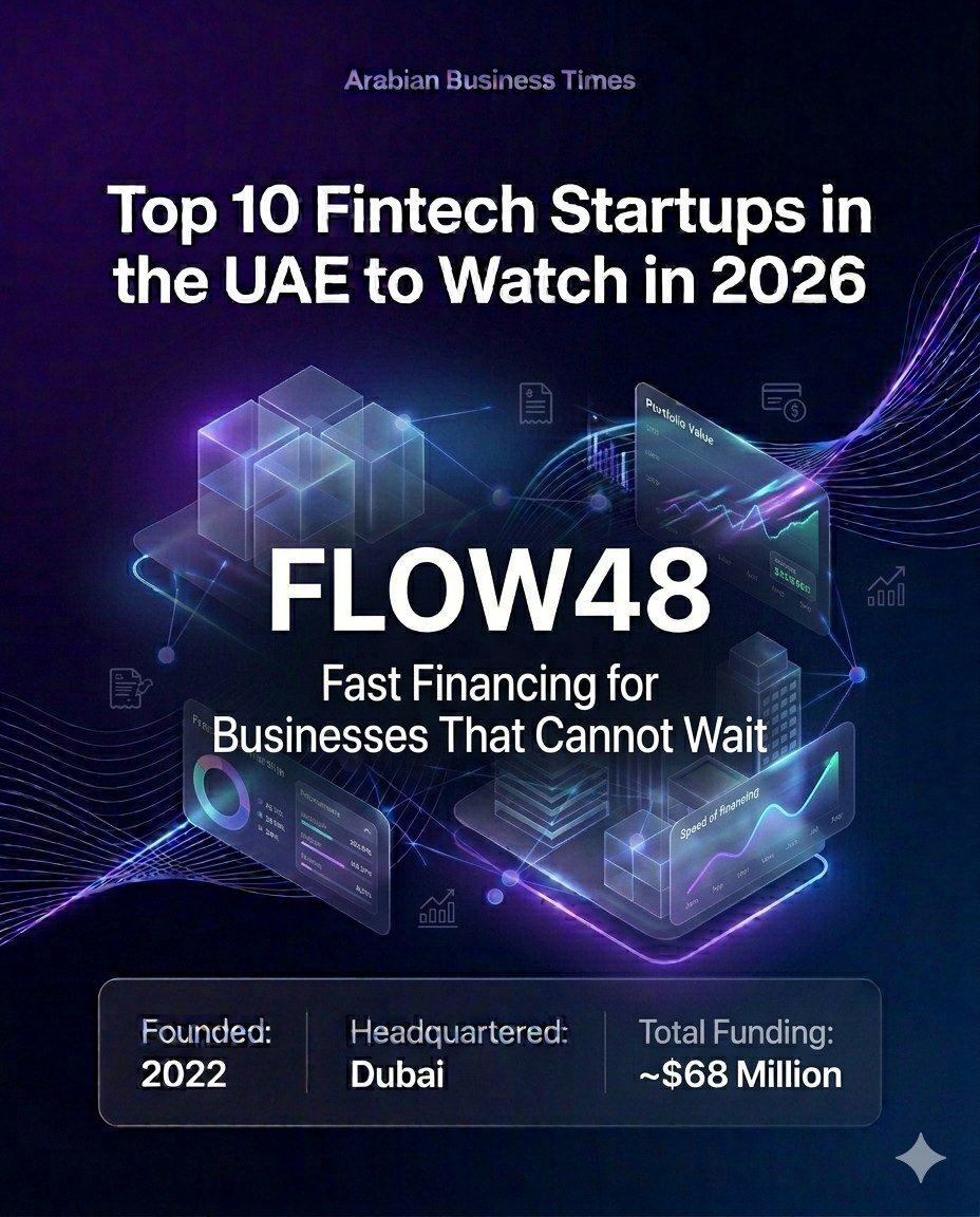 Top 10 Fintech Startups in the UAE You Need to Watch in 2026 8 6. Flow48 — Fast Financing for Businesses That Cannot Wait