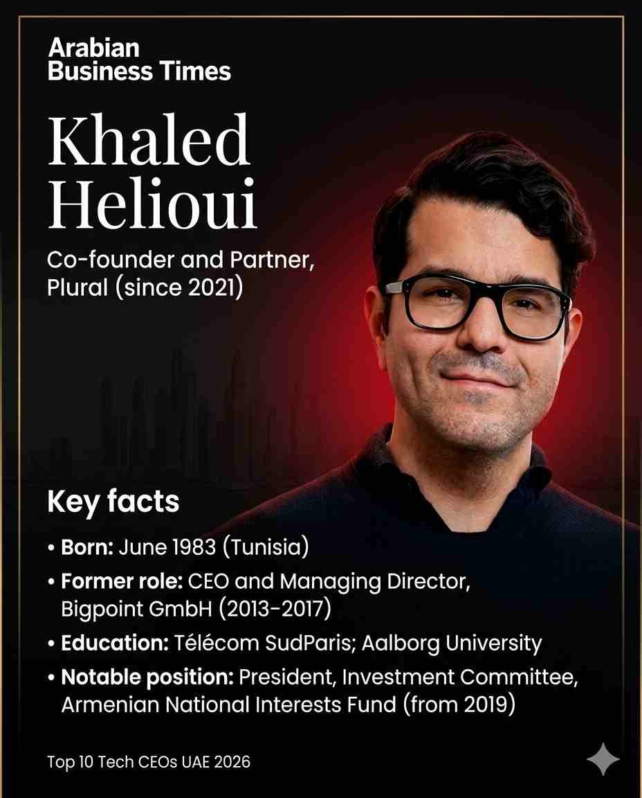 Top 10 Tech Company CEOs in the UAE (2026 Edition) 9 7. Khaled Helioui