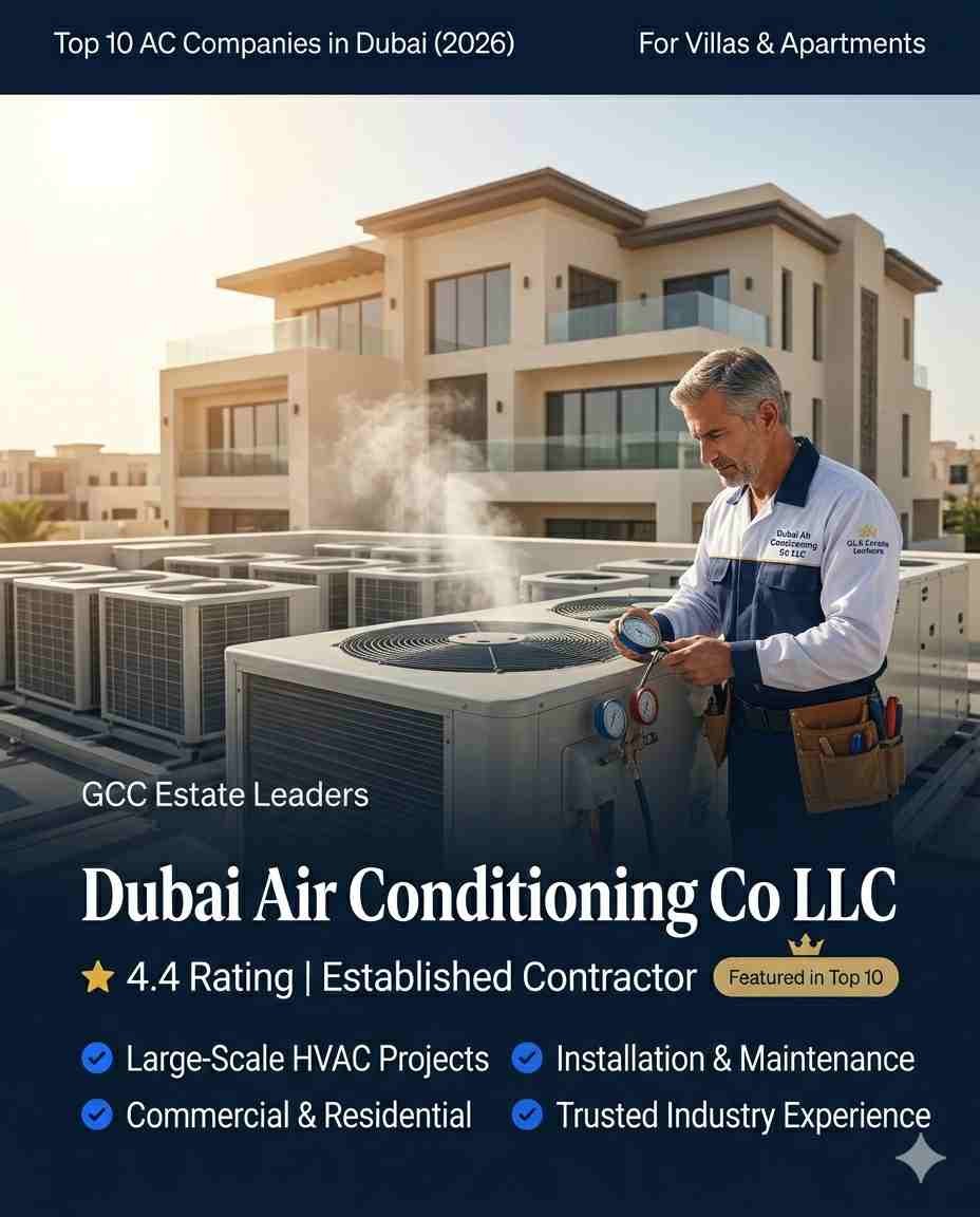 HVAC installation company Dubai Dubai Air Conditioning Co technician installing central air conditioning system