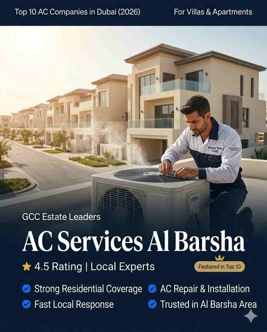 Local AC repair Al Barsha Dubai technician servicing apartment air conditioner quick maintenance