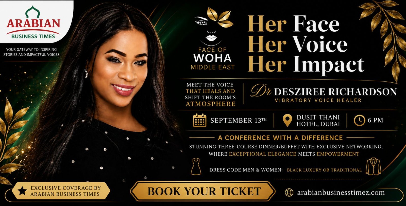 Face of Woha Middle East Finals 2026 Dr. Desziree Richardson to Open Dubai Gala with The Frequency of Transformation