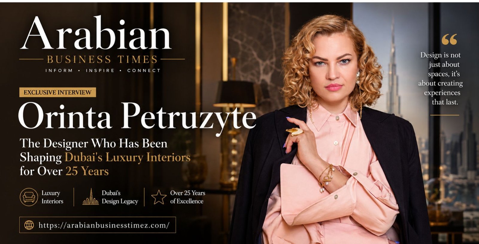 Orinta Petruzyte Interview The Designer Who Has Been Shaping Dubai's Luxury Interiors for Over 25 Years